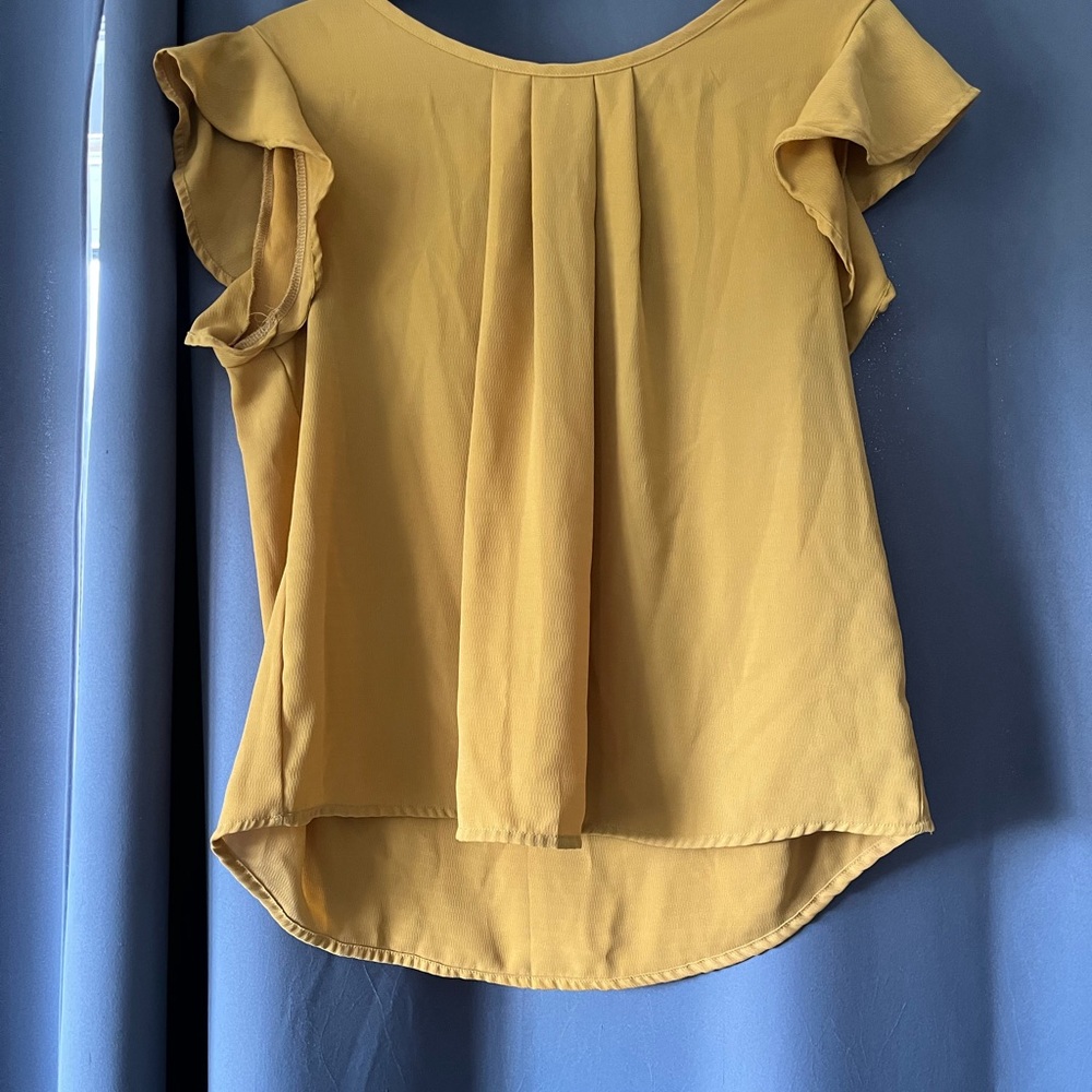 Mustard yellow blouse